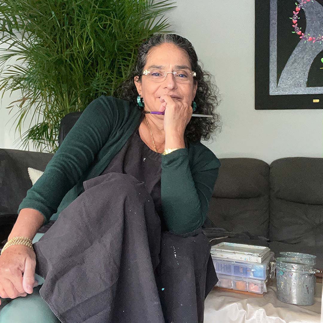 Portrait of Lourdes Bover in her studio